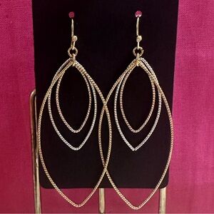 Mixed Metal Dangle Earrings